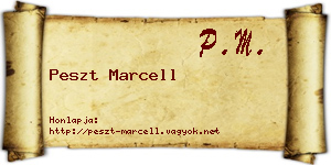 Peszt Marcell névjegykártya